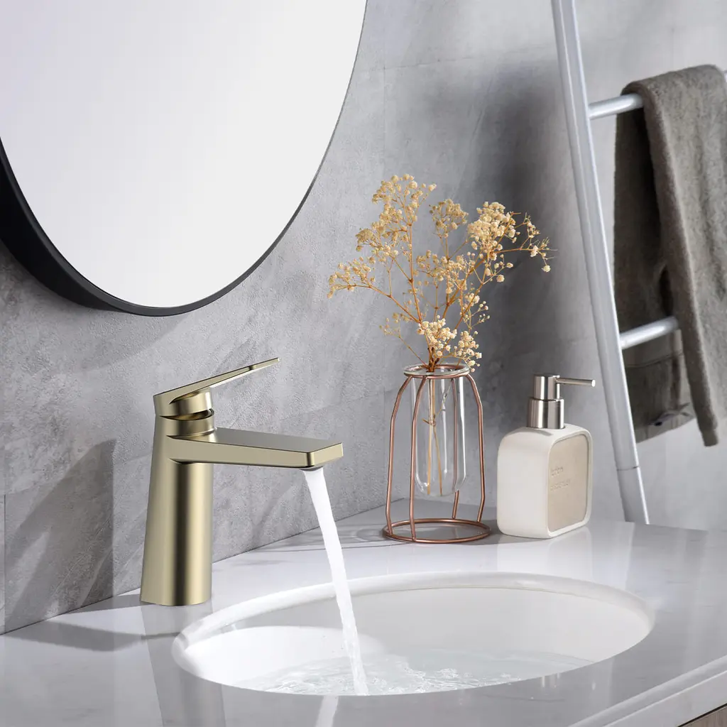 BM 366251 BG Basin Mixer Gold