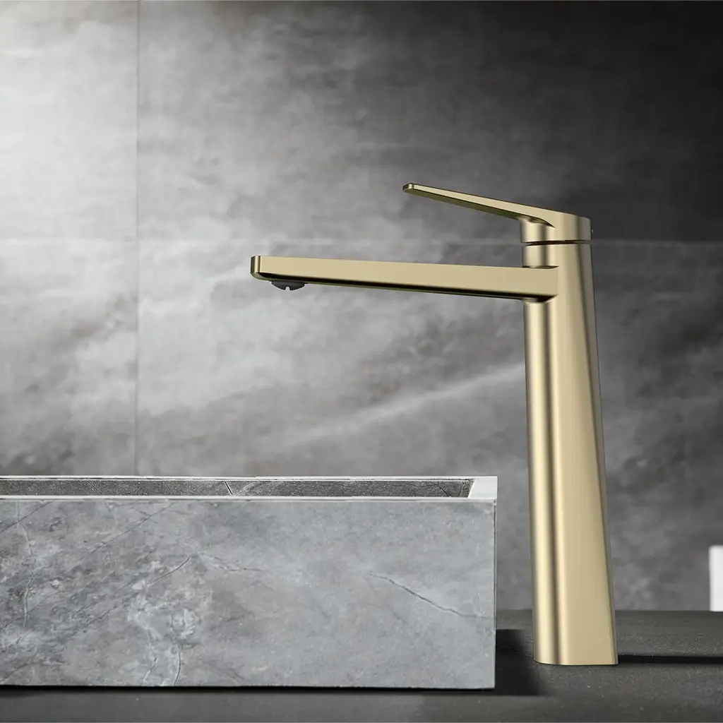 BM 366252 BG Basin Mixer Tall Gold