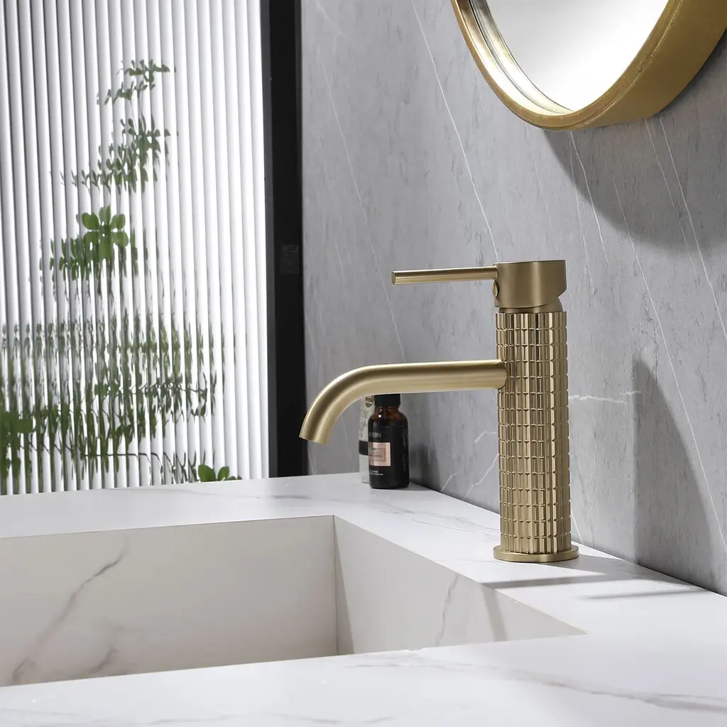 BM 366401 BG Basin Mixer Gold