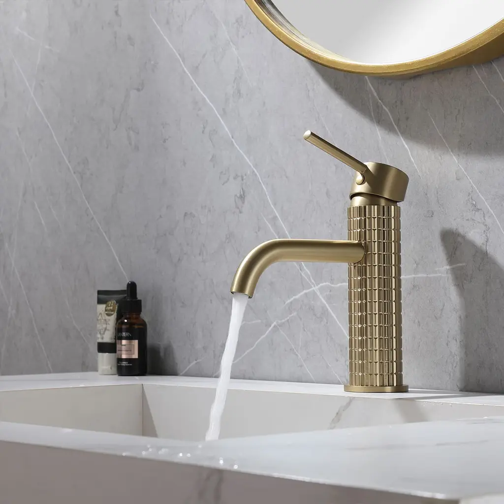 BM 366401 BG Basin Mixer Gold