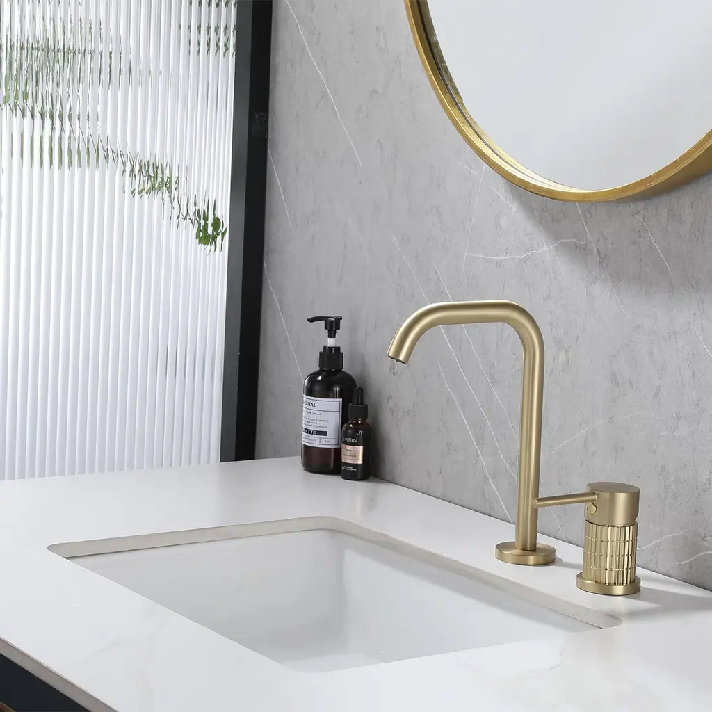 BM 366429 BG Basin Mixer Gold