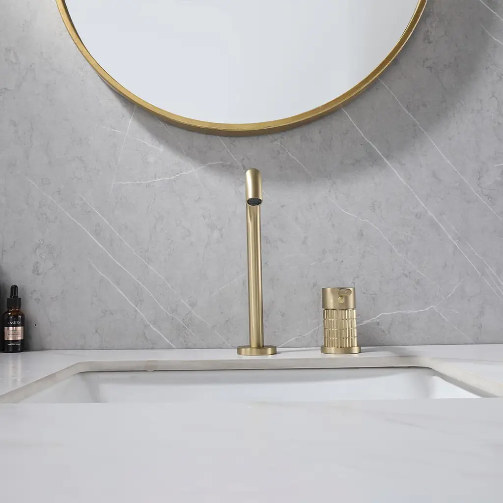 BM 366429 BG Basin Mixer Gold