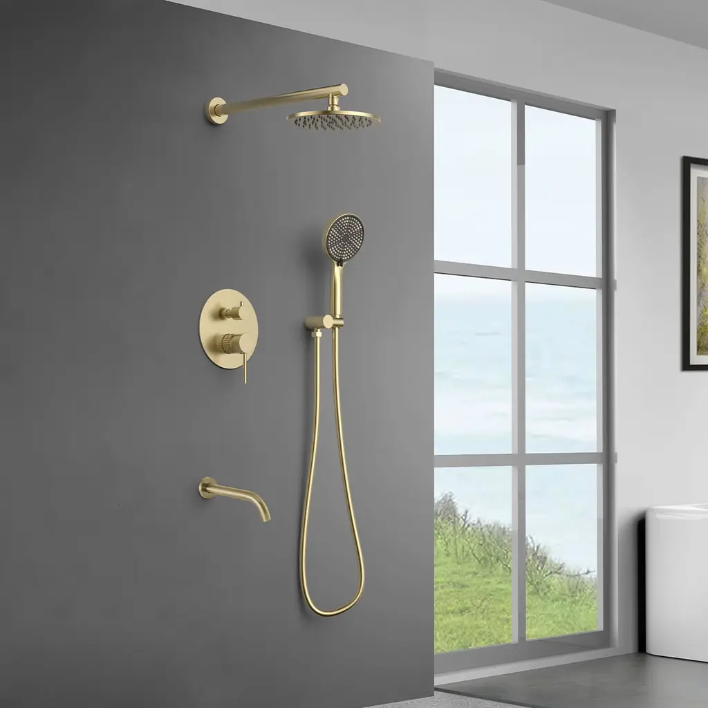 CM 366423 BG 3 Way Concealed Shower Set Gold