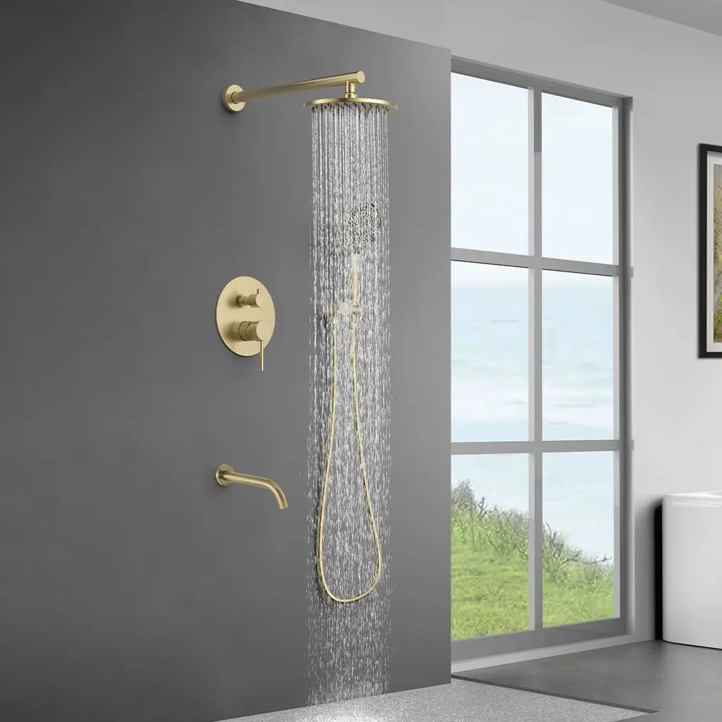 CM 366423 BG 3 Way Concealed Shower Set Gold