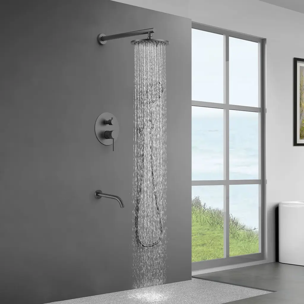 CM 366423 GM 3 Way Concealed Shower Set Gun Metal