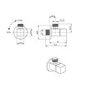 Angle Valve Square Gun Metal AV 7300101