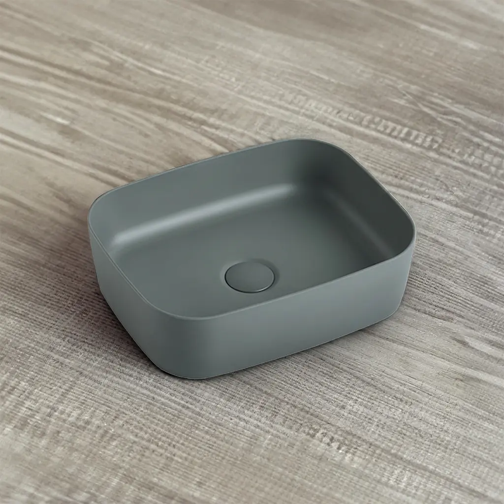 BL53-WCL6001 Melamine Basin Matt Grey 40x32x11cm