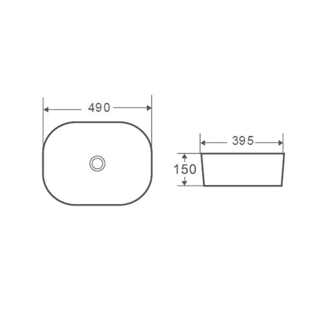 Countertop Wash Basin Black 2143