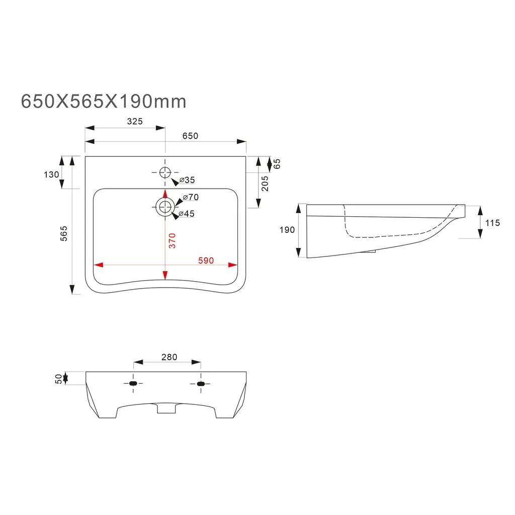 Disabled Wash Basin BL LB001