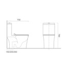 One Piece Toilet Washdown 250mm BL-8220