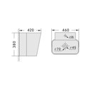 6500 Wall Hung Basins 42x46x38 cm (9650)