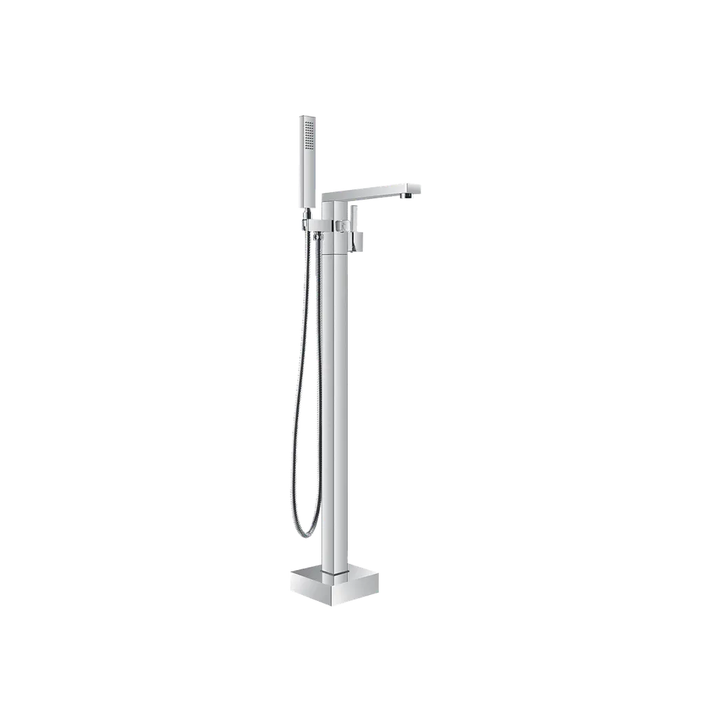 Floor Mounted Bathtub Mixer Square Chrome FM 7311460 CH