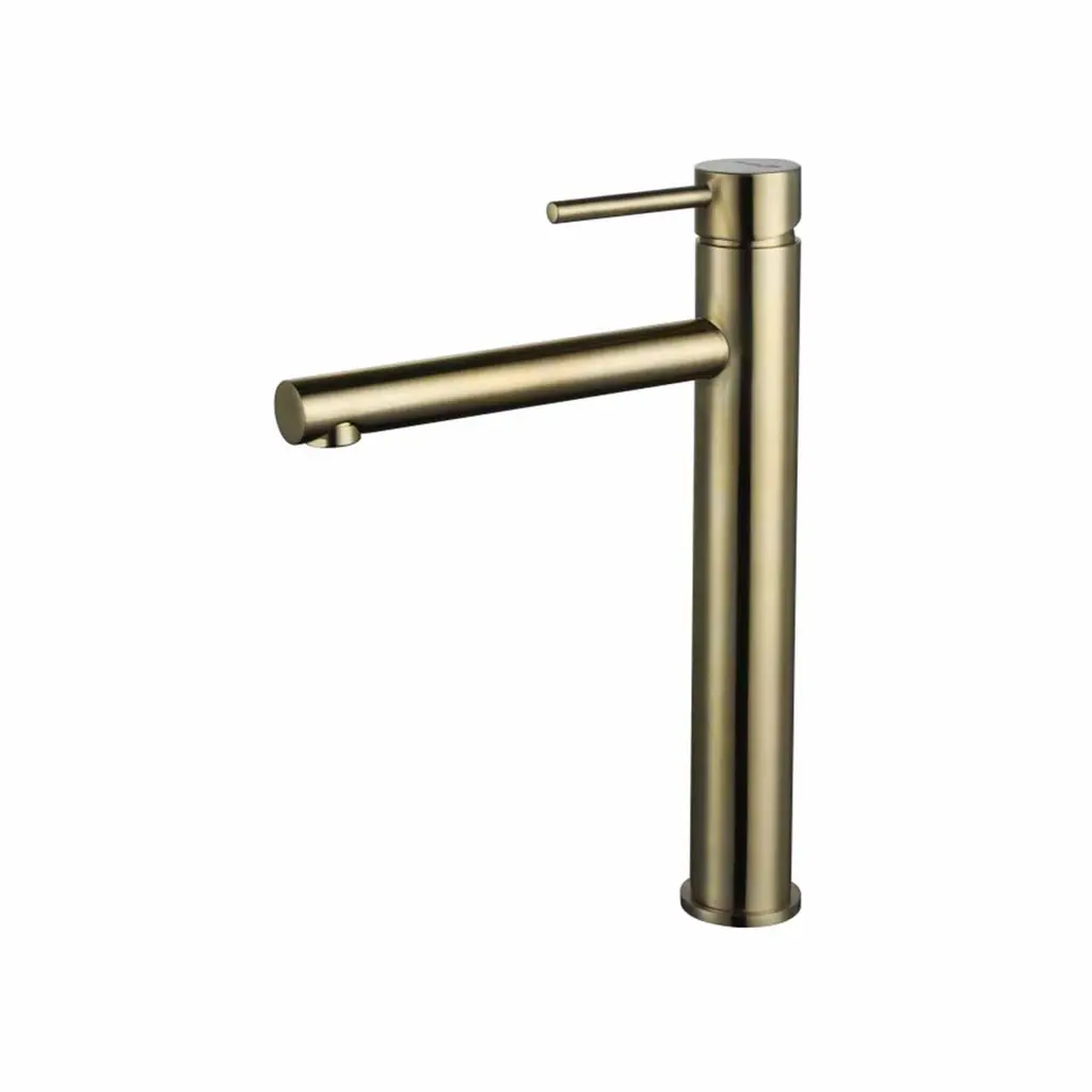 Basin Mixer Tall Round Brushed GOLD -BM 7313121 BG