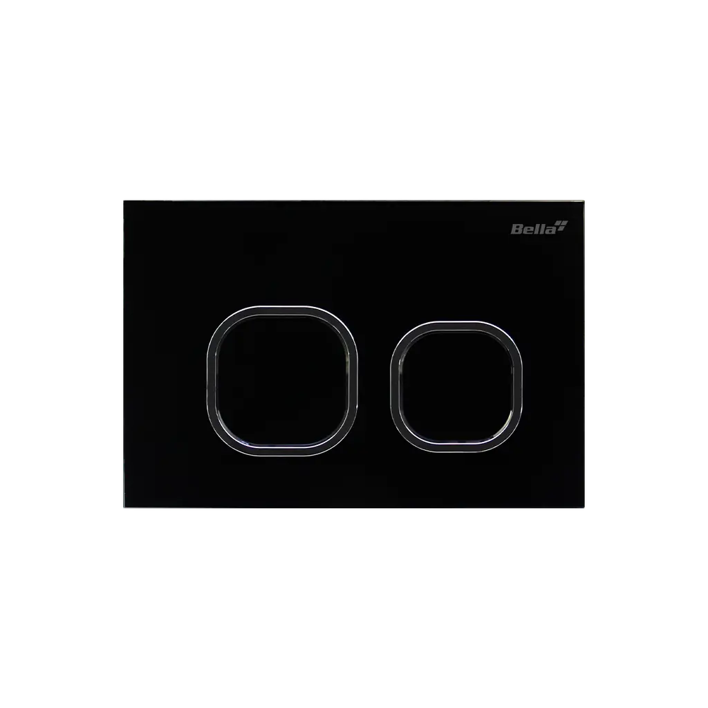 Dual Flush Actuator Plate Glass Black AGB 31003