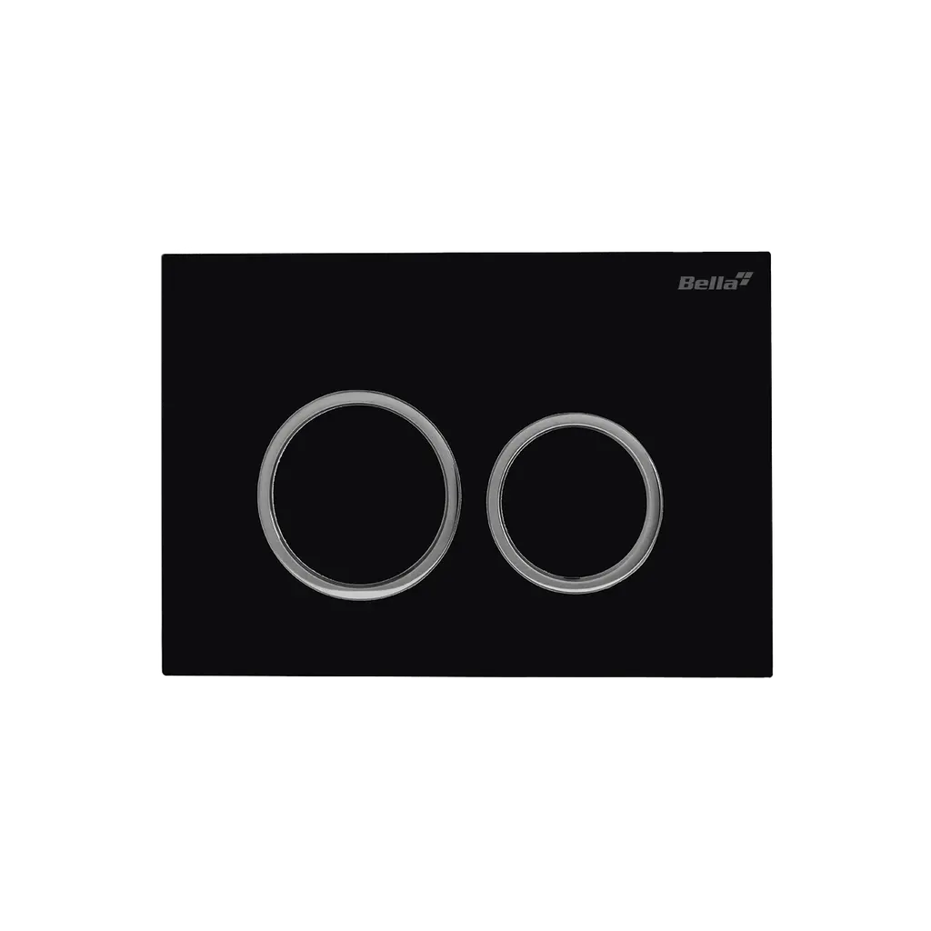 Dual Flush Actuator Plate Round Black PBL 304111