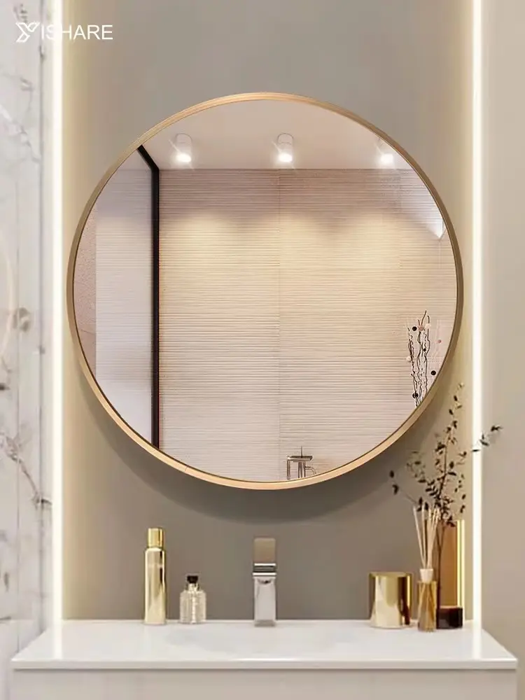 A4 Mirror with Aluminium Frame GOLD 60x60cm