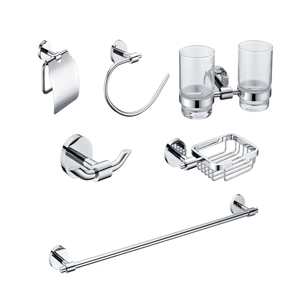 6pc Bathroom Set Brass-BA 6246 600