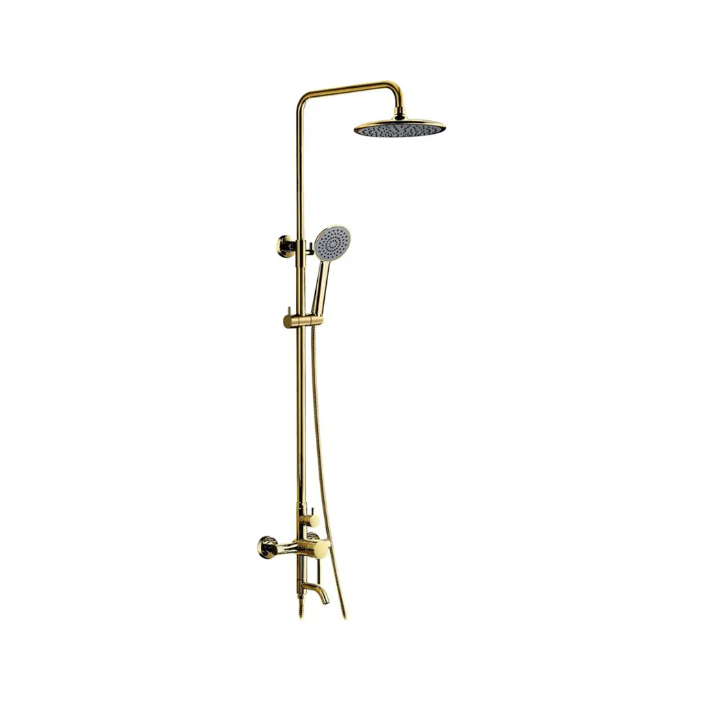 Shower Mixer Column Set Round Shiny Gold -SC 13510 SG