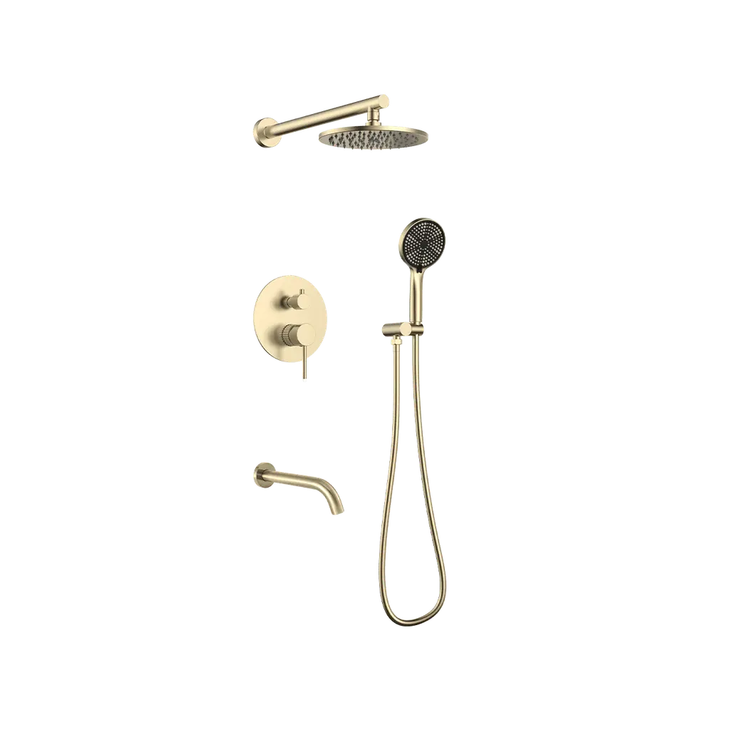 3 Way Concealed Shower Full Set Brushed Gold CM 366423 BG