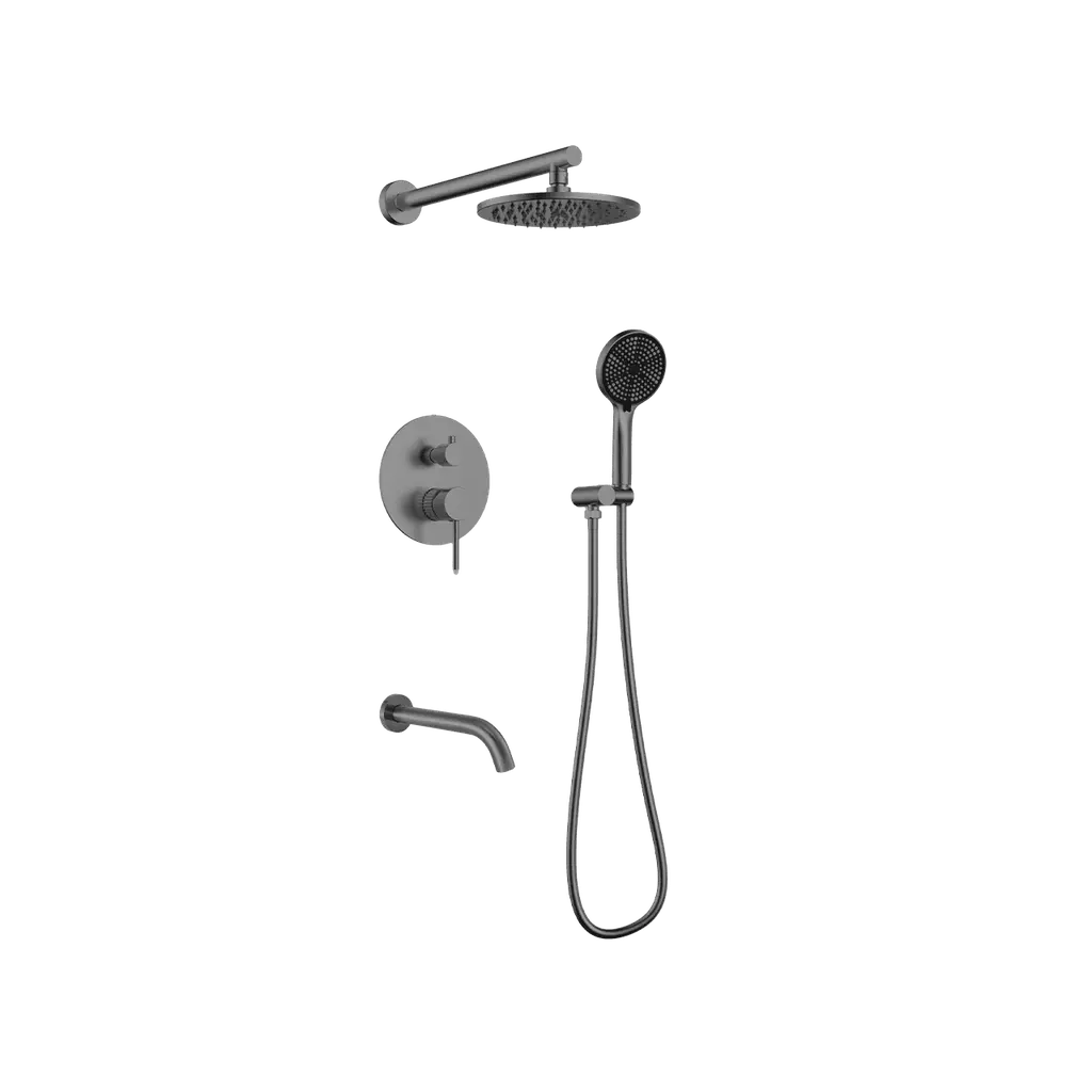 3 Way Concealed Shower Full Set Gun Metal CM 366423
