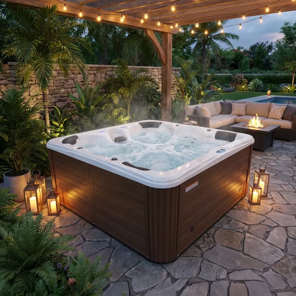 BL 87305A BW Whirlpool Spa + Waterfall + Balboa System +Bluetooth
