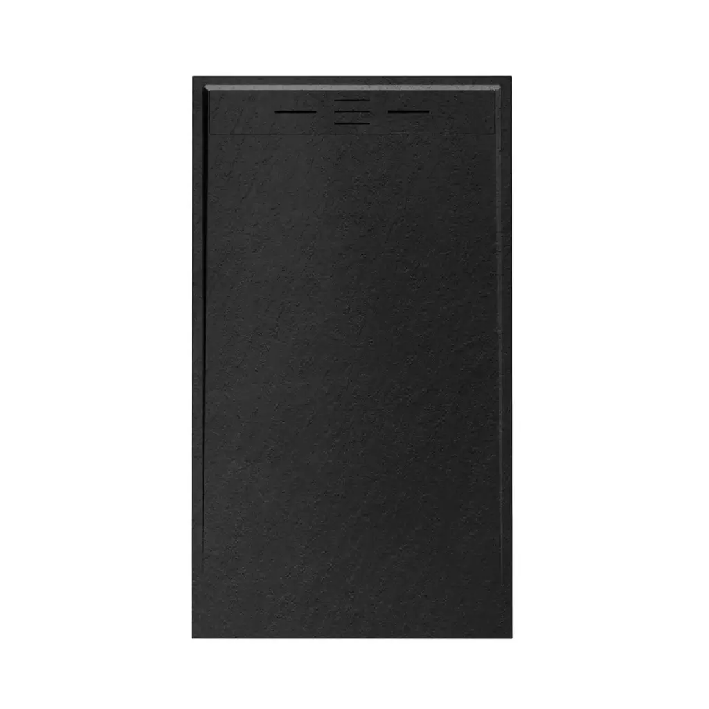 GT-12080LS Black Shower Tray 120x80cm + Waste Outlet