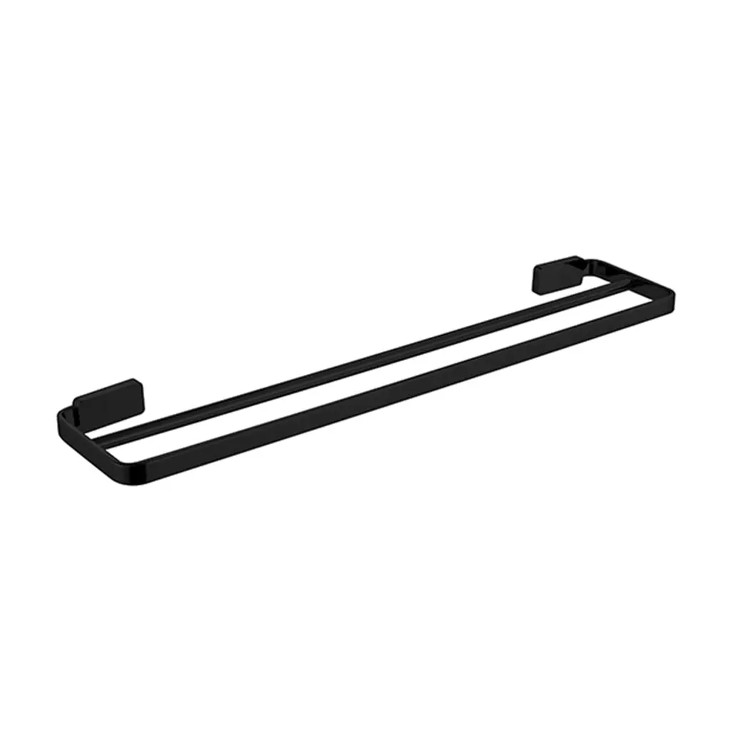 Double Towel Rail Black Brass BA 629213 B DB