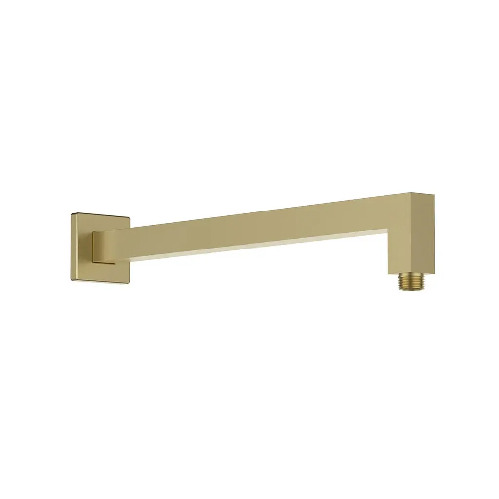 Shower Arm Square Brass Brushed Gold SA 860111 BG