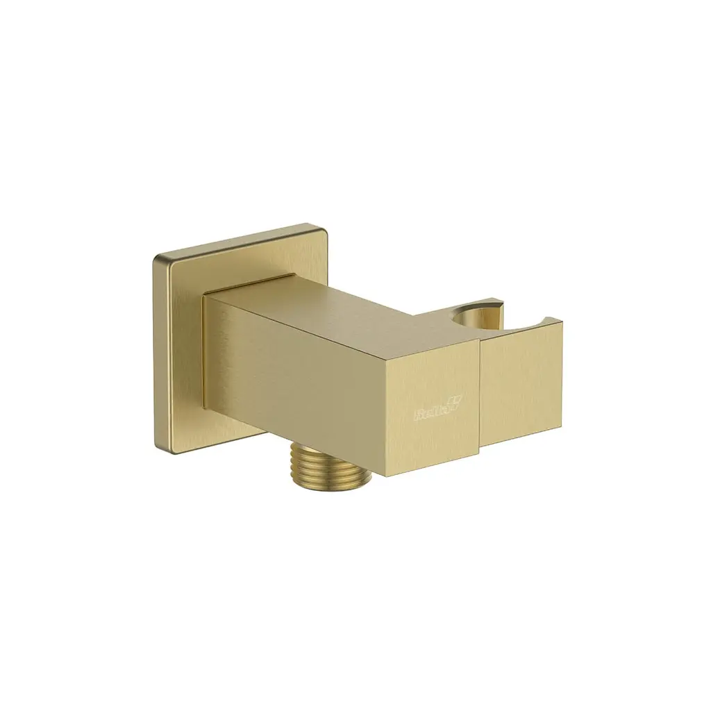 Shower Bracket Square Brass Brushed Gold SB 860311 BG