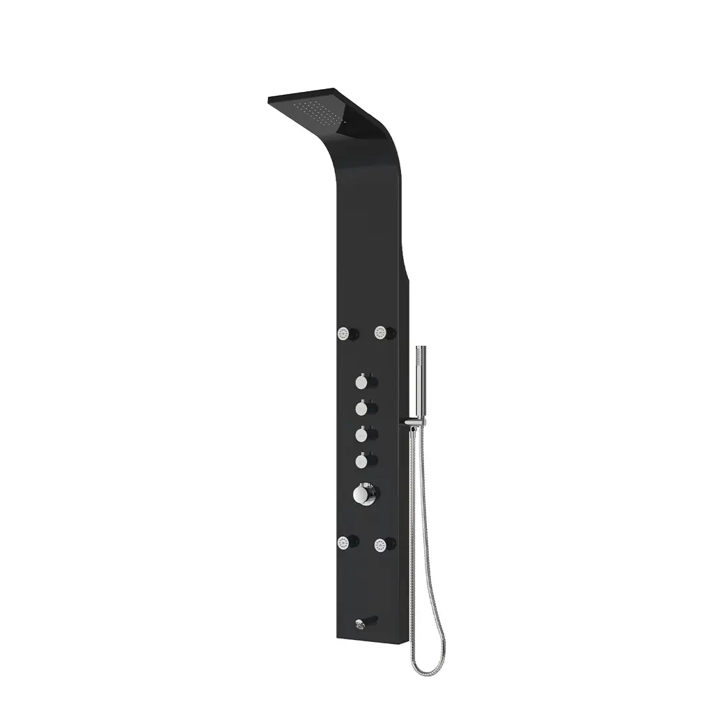 ST 88209B Shower Panel SUS 304 Black