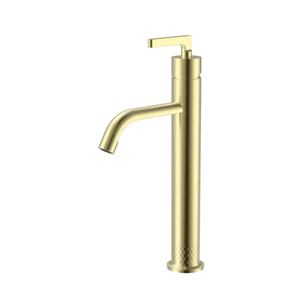 QV Series Basin Mixer Tall Brushed Gold BM 366502 BG