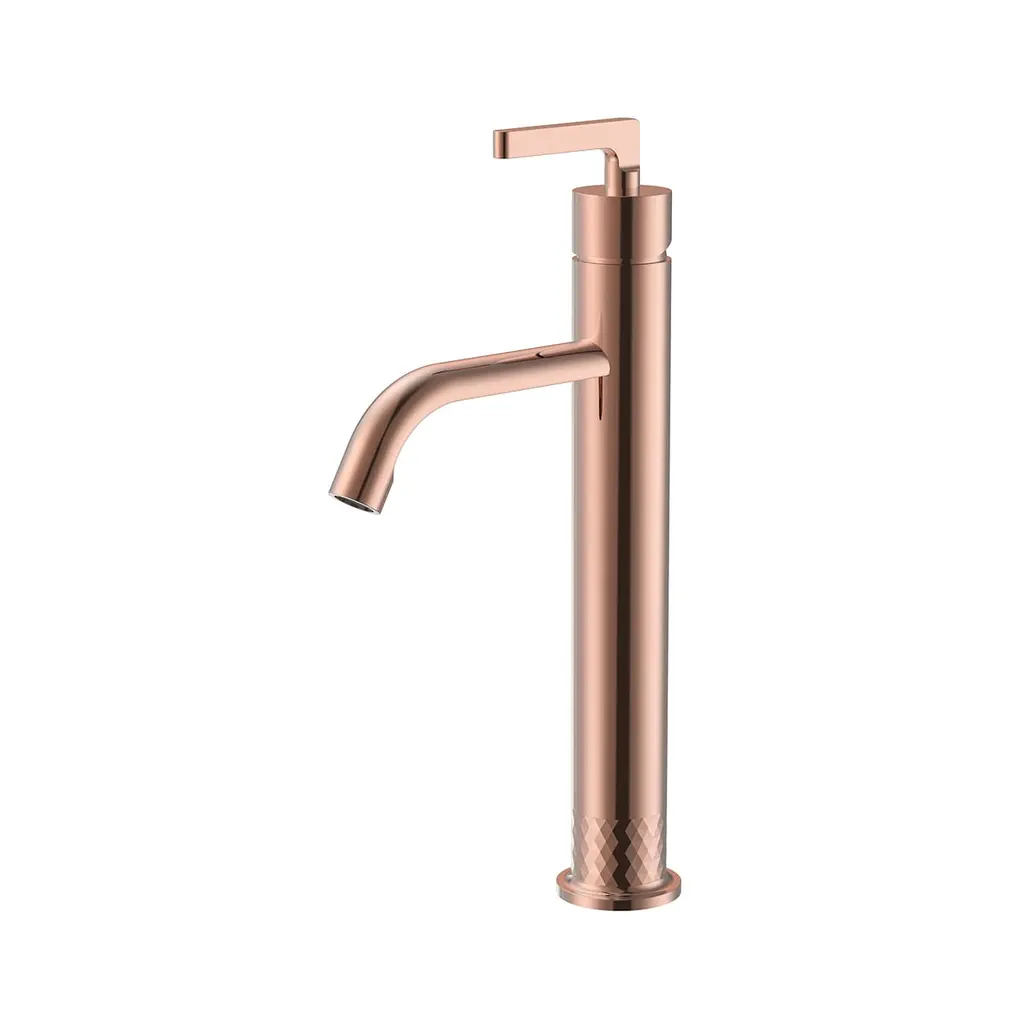 QV Series Basin Mixer Tall Shiny Rose Gold BM 366502 SRG