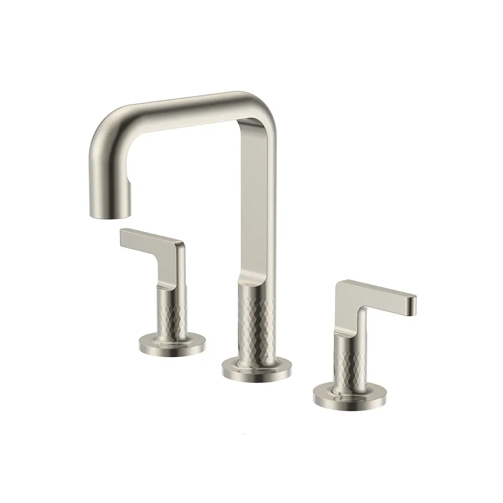 QV Series Three Hole Basin Mixer Brush Nickel BM 366529 BN