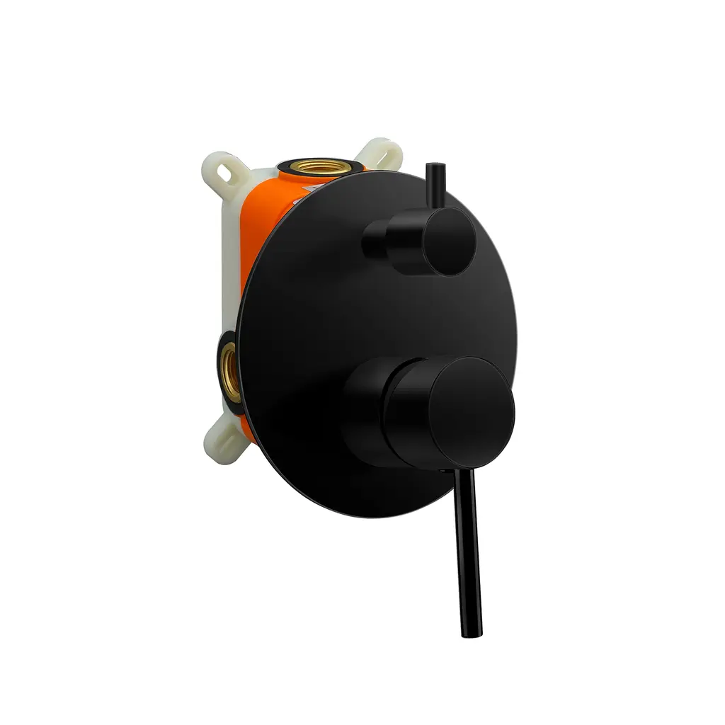 Concealed Shower Mixer 3 Way Round Black CM 731380 DB