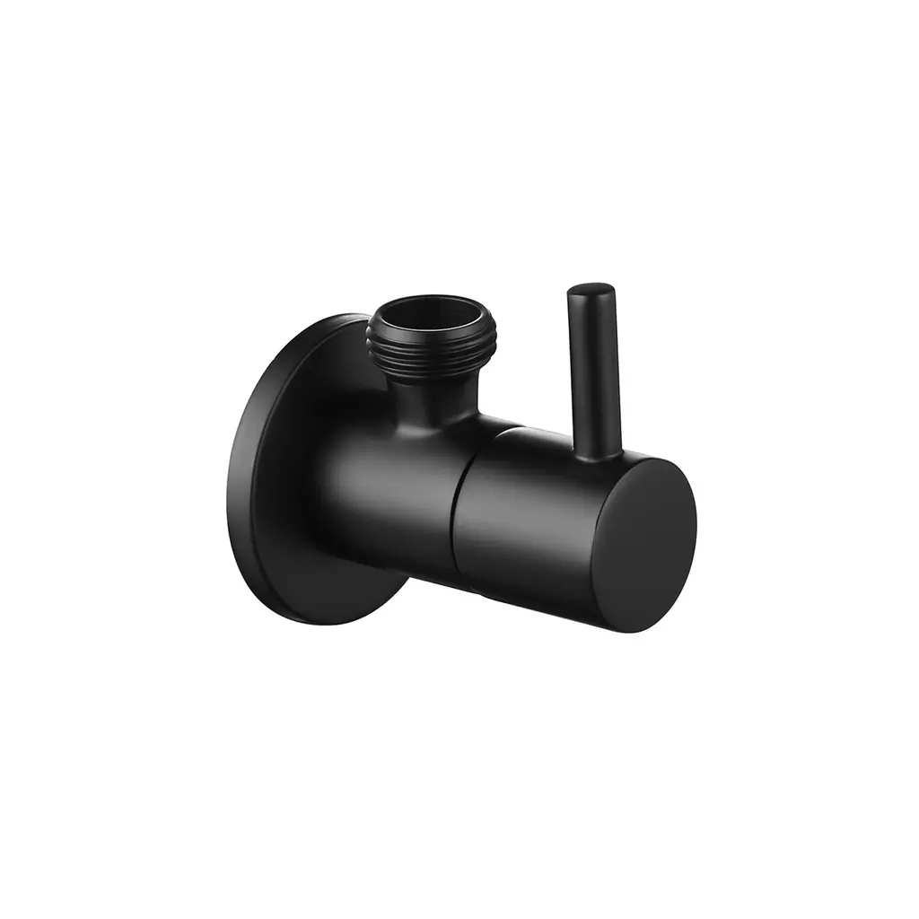 Angle Valve Round Black AV 7304101 DB