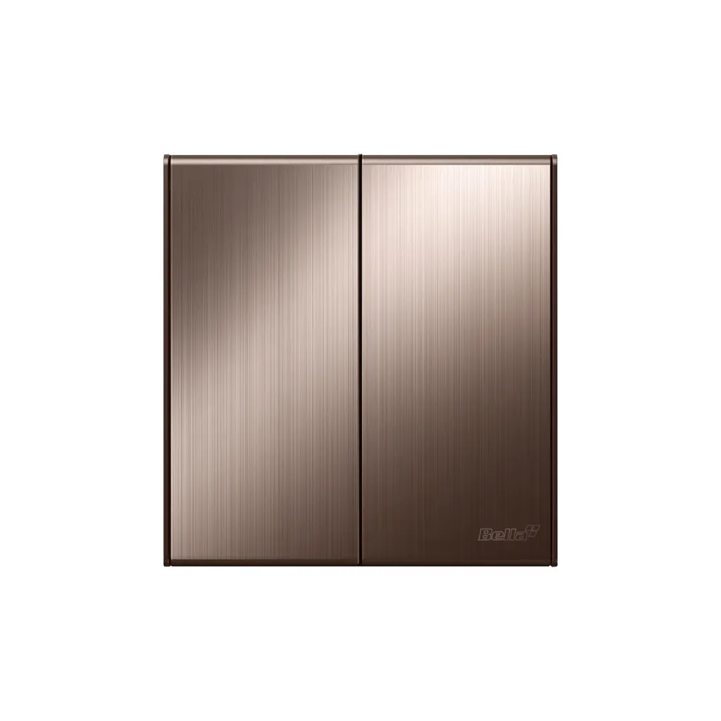 [SKU: BN-N02A] 10AX 2 Gang 1 Way Switch (Brown)