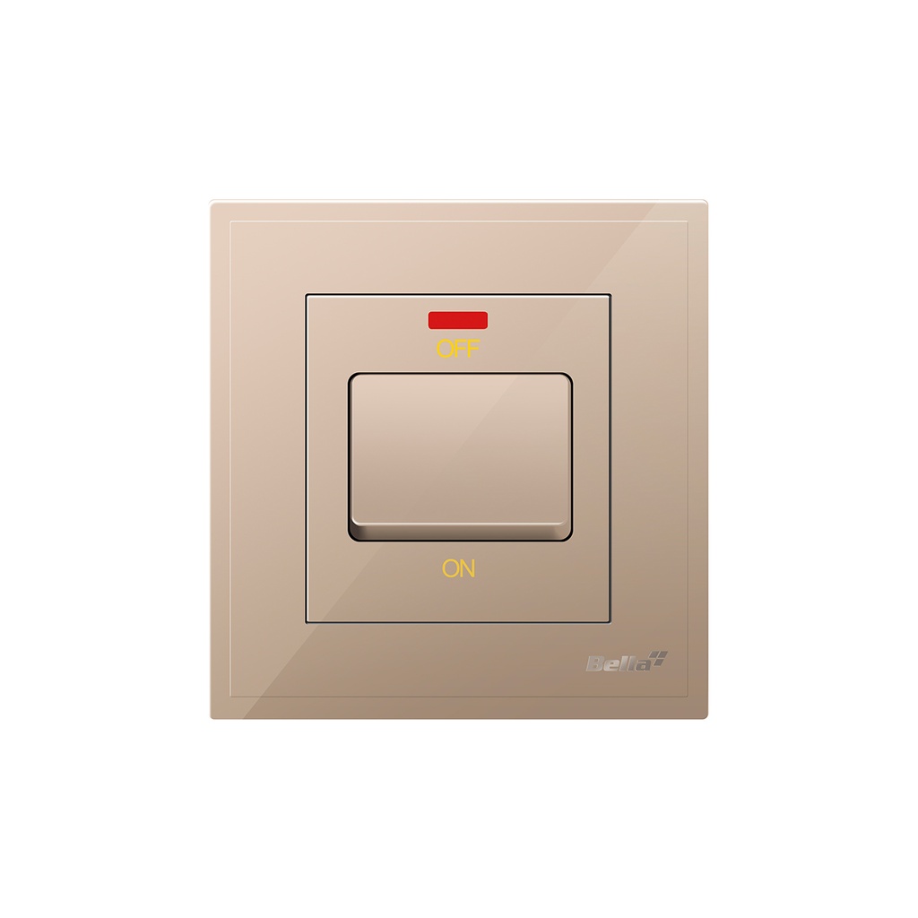 [SKU: BD-D30] 20A DP Switch With Neon (Golden)