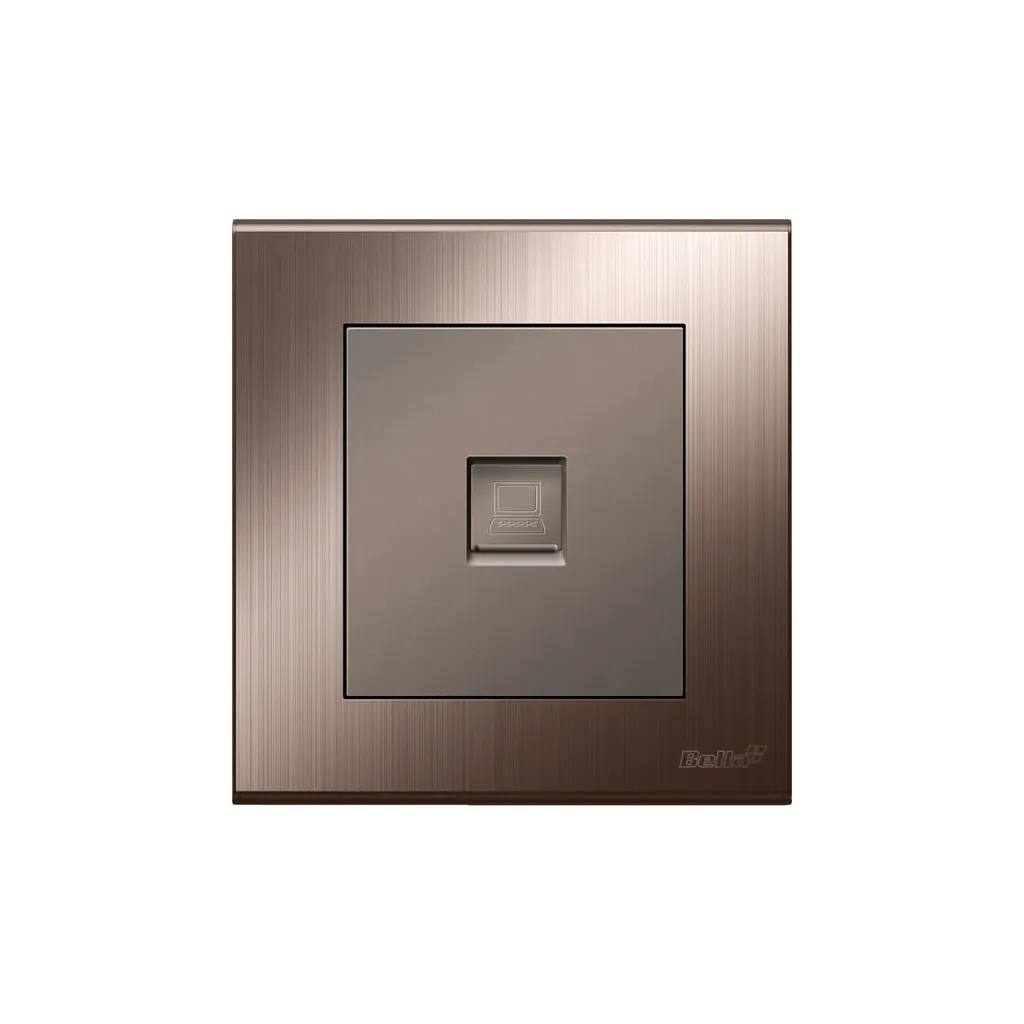 [SKU: BN-E02] Computer Socket(CAT.6) (Brown)