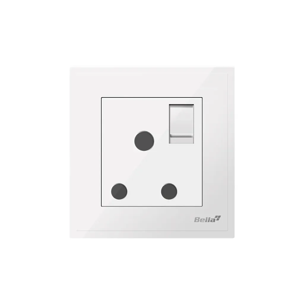 [SKU: BD-C17] Dynamo 15A 3 Round Pin Switched Socket (White)