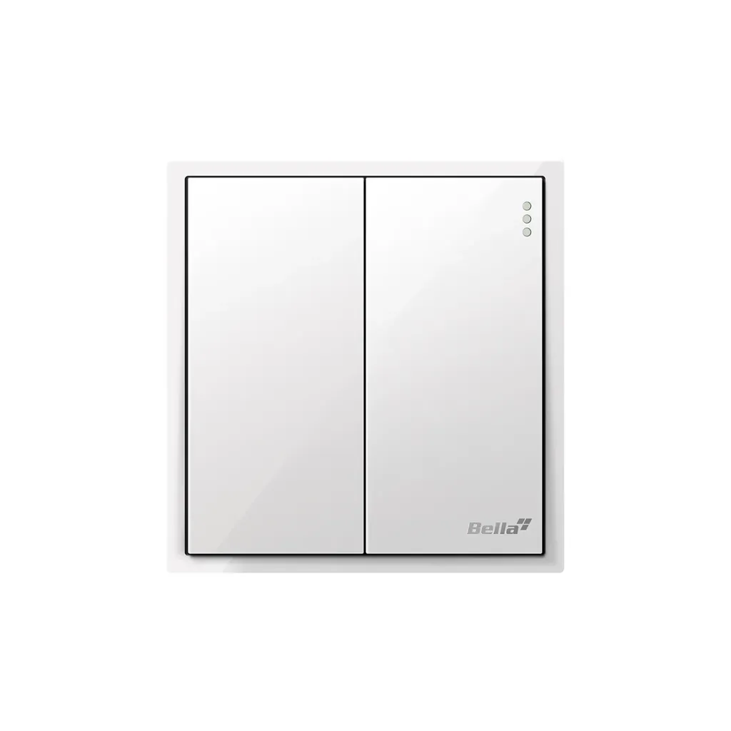 [SKU: BD-D02B] Dynamo 10AX 2 Gang 2 Way Switch (White)