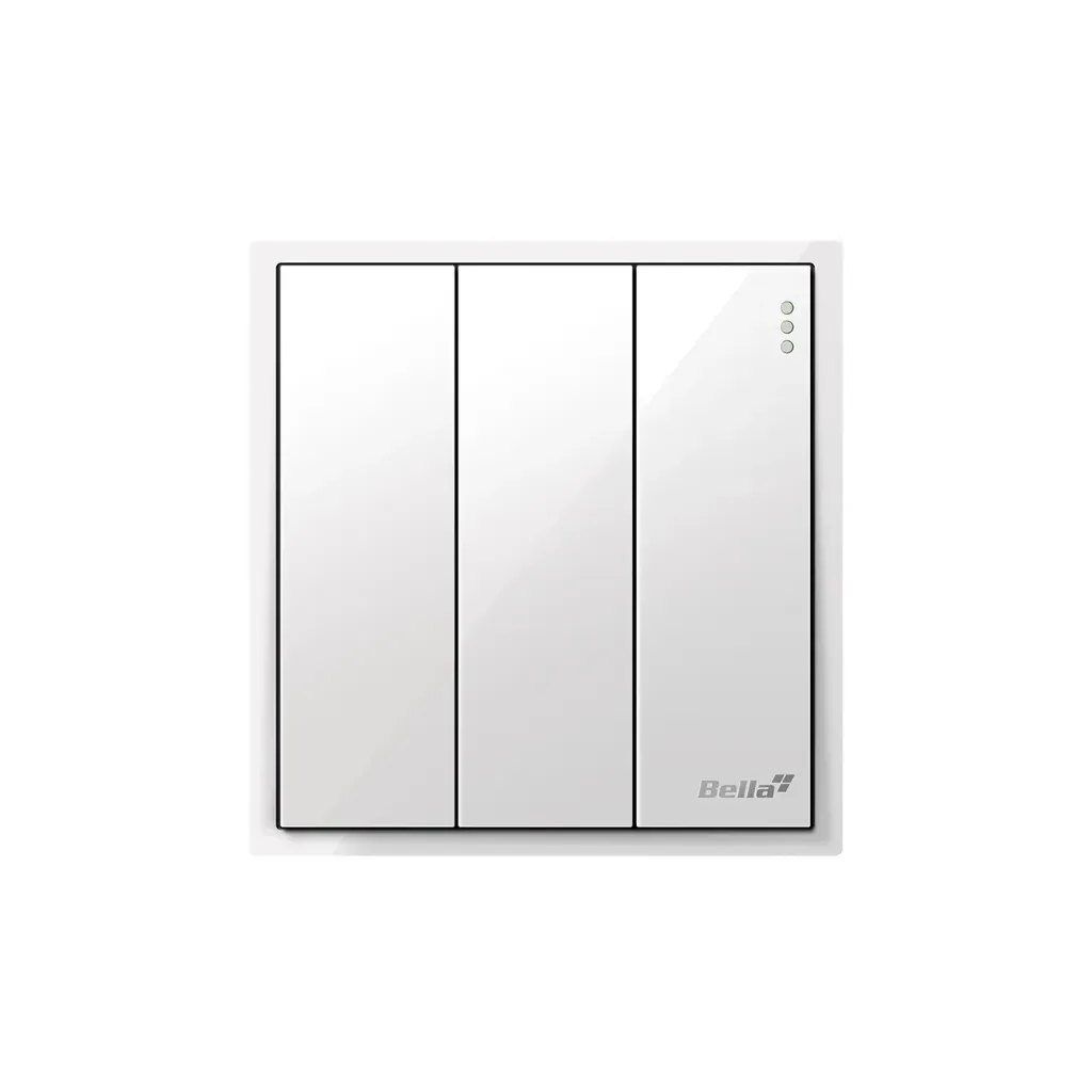 [SKU: BD-D03B] Dynamo 10AX 3 Gang 2 Way Switch (White)