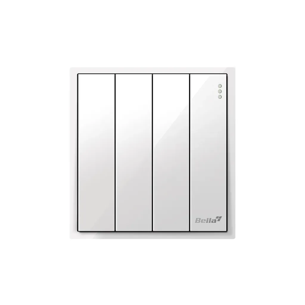 [SKU: BD-D04A] Dynamo 10AX 4 Gang 1 Way Switch (White)