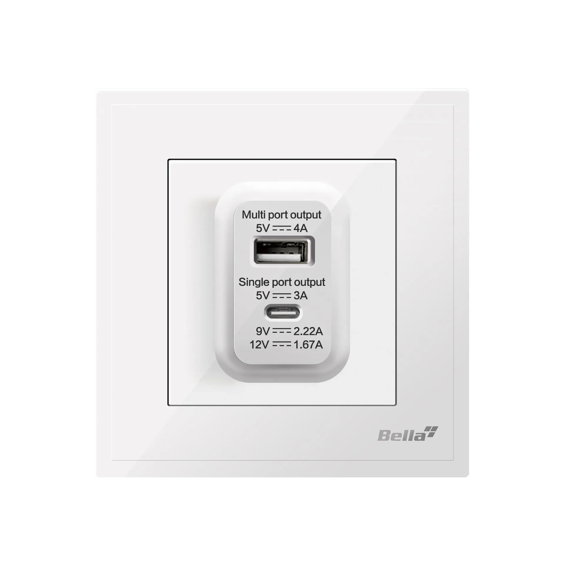 [SKU: BD-E31] Dynamo 20W Type A+C USB Charger (White)