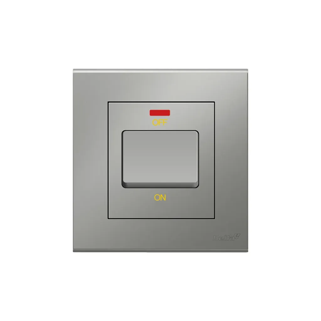[SKU: BN-N30] Vision  20A DP Switch With Neon (Matt Silver)
