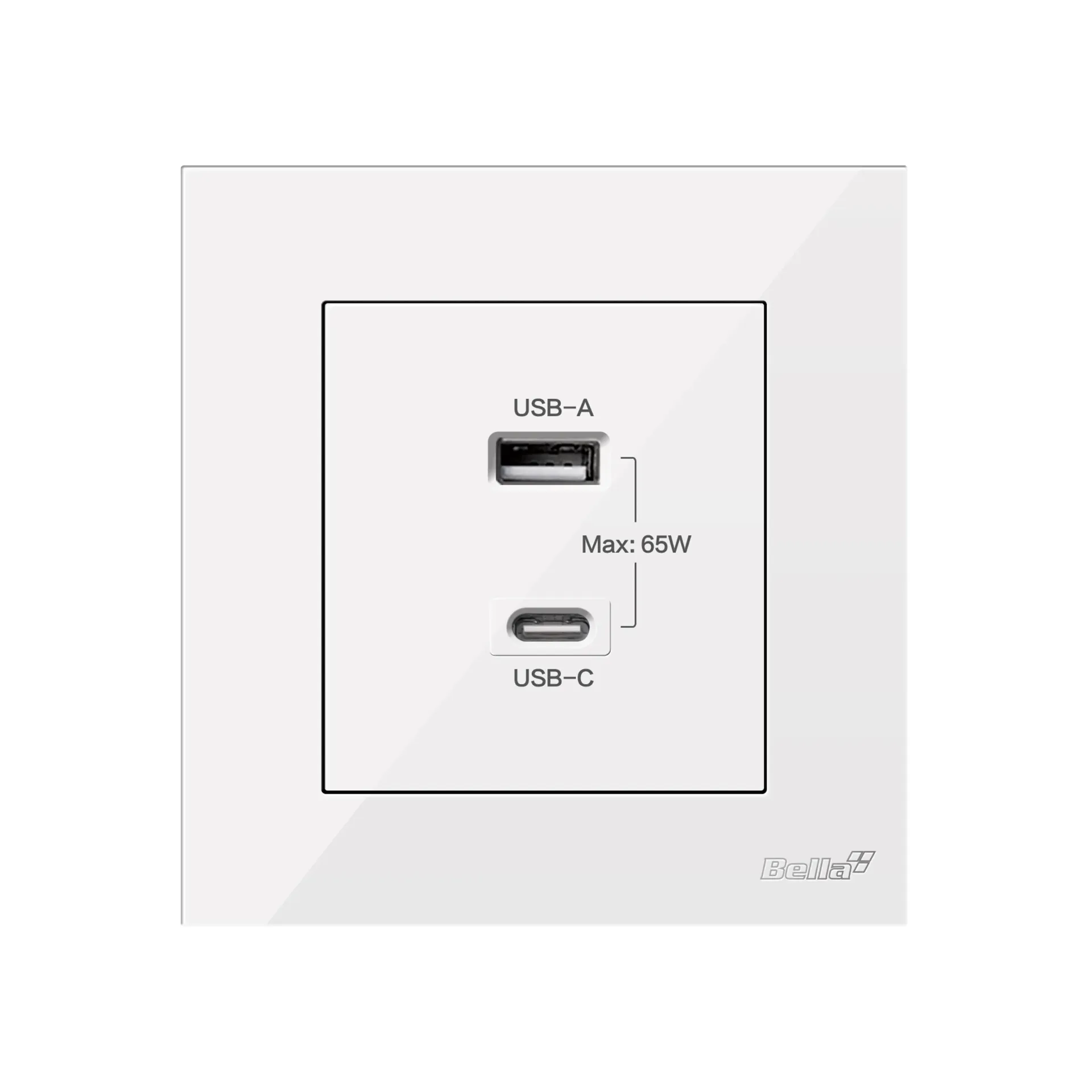 [SKU: BT-E33] Vantage 65W Type A+C USB Charger (Silky White)