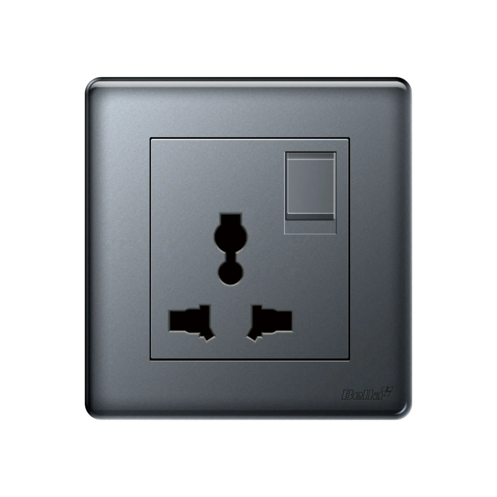 [SKU: BV-C16] Velocity 16A 3 Pin Universal Socket  with Switch (Grey)