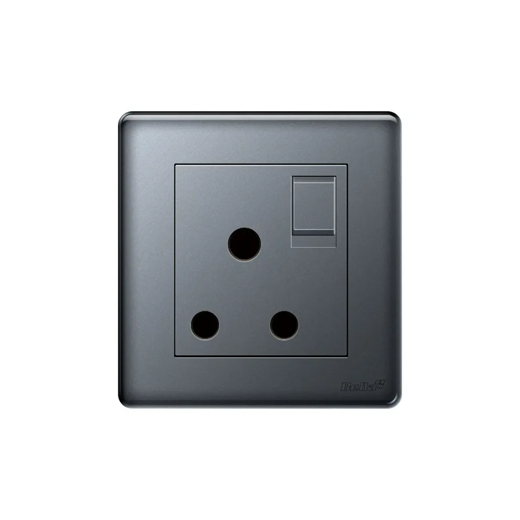 [SKU: BV-C17] Velocity 15A 3 Round Pin Switched Socket (Grey)